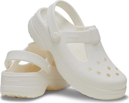 ΒΡΕΦΙΚΑ ΣΑΜΠΟ CLASSIC MARY JANE CLOG ΓΙΑ ΚΟΡΙΤΣΙΑ WHITE (ΜΕΓΕΘΗ 20-28) - ΜΠΕΖ CROCS