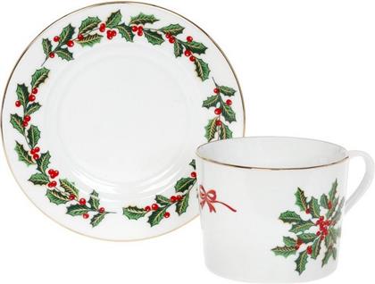 ΧΡΙΣΤΟΥΓΕΝΝΙΑΤΙΚΟ ΦΛΥΤΖΑΝΙ ΤΣΑΓΙΟΥ ΠΟΡΣΕΛΑΝΗΣ 220ML NOEL 06.243.16 (ΣΕΤ 2 ΤΕΜΑΧΙΑ) (ΥΛΙΚΟ: ΠΟΡΣΕΛΑΝΗ) - - 06.243.16 CRYSPO TRIO