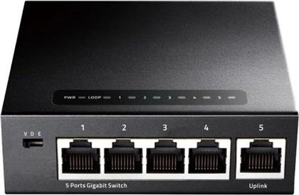 GS105 NETWORK SWITCH UNMANAGED L2 GIGABIT ETHERNET (1000 MBPS) 5-PORT METAL CUDY