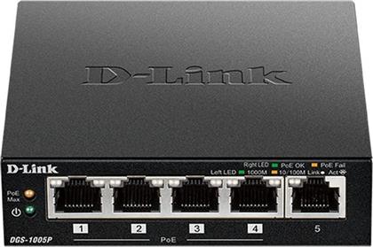 DGS-1005P NETWORK SWITCH UNMANAGED L2 GIGABIT ETHERNET (1000 MBPS) 5-PORT POE SUPPORT D LINK