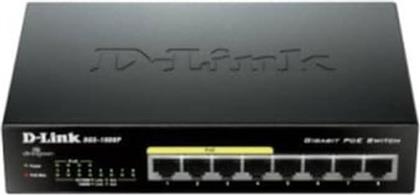 DGS-1008P NETWORK SWITCH UNMANAGED GIGABIT ETHERNET (1000 MBPS) POE SUPPORT D LINK