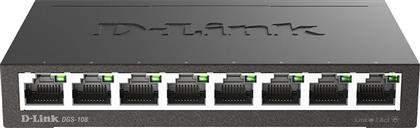 DGS-108 NETWORK SWITCH UNMANAGED L2 GIGABIT ETHERNET (1000 MBPS) 8-PORT D LINK