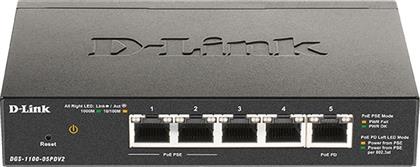 DGS-1100-05PDV2 NETWORK SWITCH MANAGED GIGABIT ETHERNET (1000 MBPS) 5-PORT POE SUPPORT D LINK
