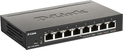 DGS-1100-08PV2 NETWORK SWITCH MANAGED L2 8-PORT GIGABIT POE SMART D LINK