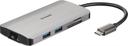 DUB-M810 8-IN-1 USB-C WITH HDMI/ETHERNET/CARD READER/POWER DELIVERY HUB D LINK από το ΚΩΤΣΟΒΟΛΟΣ