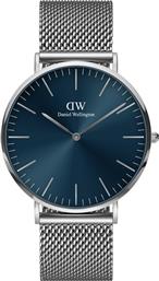 ΡΟΛΟΙ CLASSIC MESH DW00100628 ΣΚΟΥΡΟ ΜΠΛΕ DANIEL WELLINGTON