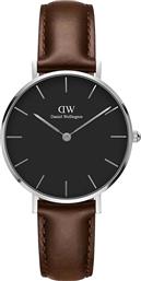 ΡΟΛΟΙ CLASSIC PETITE BRISTOL 32 ΧΡΩΜΑ: ΚΑΦΕ, DW00100177 DANIEL WELLINGTON