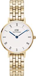 ΡΟΛΟΙ PETITE ROMAN NUMERALS 5-LINK DW00100682 ΧΡΥΣΟ DANIEL WELLINGTON