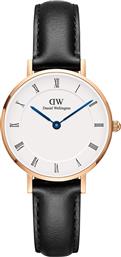 ΡΟΛΟΙ PETITE ROMAN NUMERALS SHIEFFIELD DW00100683 ΜΑΥΡΟ DANIEL WELLINGTON