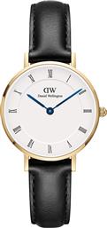 ΡΟΛΟΙ PETITE ROMAN NUMERALS SHIEFFIELD DW00100686 ΜΑΥΡΟ DANIEL WELLINGTON