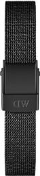 ΡΟΛΟΙ QUADRO PETITE PRESSED ASHFIELD BLACK ΧΡΩΜΑ: ΜΑΥΡΟ DANIEL WELLINGTON