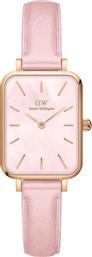 ΡΟΛΟΙ QUADRO PINK LEATHER ΧΡΩΜΑ: ΡΟΖ DANIEL WELLINGTON