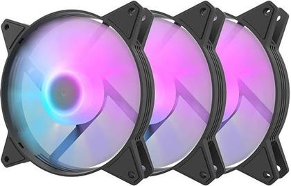 ΣΕΤ ΑΝΕΜΙΣΤΗΡΩΝ C6 RGB 3IN1, 120X120MM, BLACK DARKFLASH