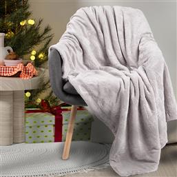 ΧΡΙΣΤΟΥΓΕΝΝΙΑΤΙΚΗ ΚΟΥΒΕΡΤΑ ΚΑΝΑΠΕ FLEECE (130X170) 1373 GREY DAS HOME