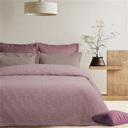 ΚΟΥΒΕΡΛΙ KING SIZE HAPPY 0289 LILAC (240X250CM) DAS HOME