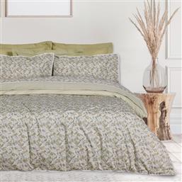 ΚΟΥΒΕΡΛΙ KING SIZE PRESTIGE 1692 OLIVE/TAUPE (230X250CM) DAS HOME