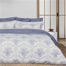 ΚΟΥΒΕΡΛΙ ΒΑΜΒΑΚΟΣΑΤΕΝ KING 230X250ΕΚ. PRESTIGE 1696 BLUE-ECRU (ΥΦΑΣΜΑ: ΒΑΜΒΑΚΟΣΑΤΕΝ, ΧΡΩΜΑ: ΜΠΛΕ, ΜΕΓΕΘΟΣ: KING SIZE) - - 402005201696 DAS HOME