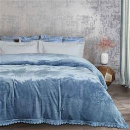 ΚΟΥΒΕΡΤΑ FLEECE ΥΠΕΡΔΙΠΛΗ (220X240) 1186 DUSTY BLUE DAS HOME