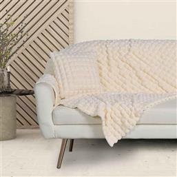 ΚΟΥΒΕΡΤΑ FLEECE ΥΠΕΡΔΙΠΛΗ (220X240) 1356 IVORY DAS HOME