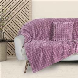 ΚΟΥΒΕΡΤΑ FLEECE ΥΠΕΡΔΙΠΛΗ (220X240) 1358 DUSTY PURPLE DAS HOME