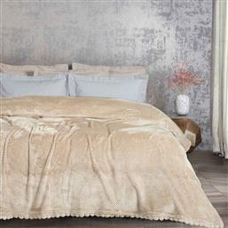 ΚΟΥΒΕΡΤΑ FLEECE ΜΟΝΗ (160X220) 1187 BEIGE DAS HOME