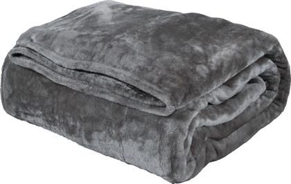 ΚΟΥΒΕΡΤΑ ΜΟΝΗ VELOUR 1343 ΓΚΡΙ 160Χ220CM DAS HOME