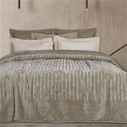 ΚΟΥΒΕΡΤΑ ΒΕΛΟΥΤΕ ΥΠΕΡΔΙΠΛΗ (220X240) VELOUR 1350 GREY DAS HOME