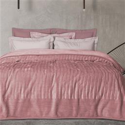 ΚΟΥΒΕΡΤΑ ΒΕΛΟΥΤΕ ΜΟΝΗ (160X240) VELOUR 1352 PINK DAS HOME