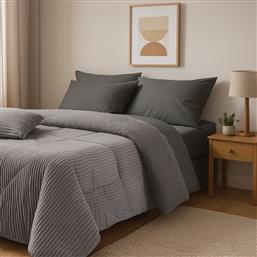 ΚΟΥΒΕΡΤΟΠΑΠΛΩΜΑ ΥΠΕΡΔΙΠΛΟ (220X240) 1365 GREY DAS HOME