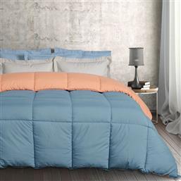 ΠΑΠΛΩΜΑ ΥΠΕΡΔΙΠΛΟ HAPPY 9642 BLUE/TERRACOTTA 220X240CM DAS HOME