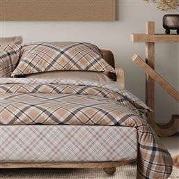ΠΑΠΛΩΜΑΤΟΘΗΚΗ ΥΠΕΡΔΙΠΛΗ CASUAL 5435 BEIGE/BLACK 3ΤΜΧ 220Χ240CM DAS HOME