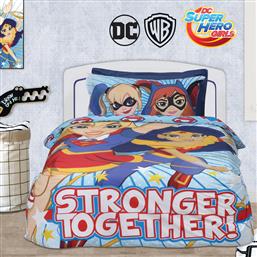 ΠΑΠΛΩΜΑΤΟΘΗΚΗ ΜΟΝΗ (ΣΕΤ 160X240) 2 ΟΨΕΩΝ SUPER HERO GIRLS 5005 DAS HOME