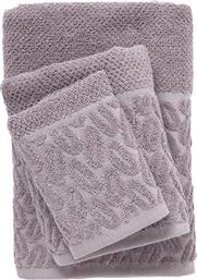 ΠΕΤΣΕΤΕΣ ΜΠΑΝΙΟΥ (ΣΕΤ 3ΤΜΧ) BEST LINE 0785 GREY 550GSM DAS HOME