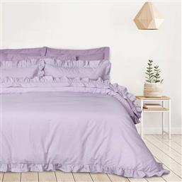 ΣΕΝΤΟΝΙΑ ΥΠΕΡΔΙΠΛΑ DAILY 3167 LILAC ΣΕΤ 4 ΤΜΧ ΧΩΡΙΣ ΛΑΣΤΙΧΟ (240X270CM) DAS HOME