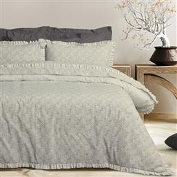 ΣΕΝΤΟΝΙΑ ΥΠΕΡΔΙΠΛΑ DAILY 3180 BEIGE/BLACK ΣΕΤ 4 ΤΜΧ ΧΩΡΙΣ ΛΑΣΤΙΧΟ (240X260CM) DAS HOME