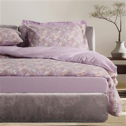 ΣΕΝΤΟΝΙΑ ΥΠΕΡΔΙΠΛΑ HAPPY FLANNEL 9682 GREY/LILAC ΣΕΤ 4ΤΜΧ (240X260CM) DAS HOME