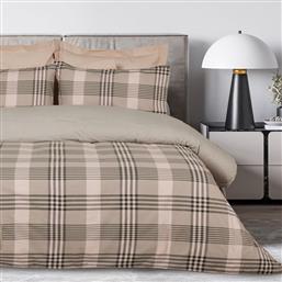 ΣΕΤ ΠΑΠΛΩΜΑΤΟΘΗΚΗ ΥΠΕΡΔΙΠΛΗ HAPPY FLANNEL 9679 BEIGE/OLIVE (220X240CM) DAS HOME