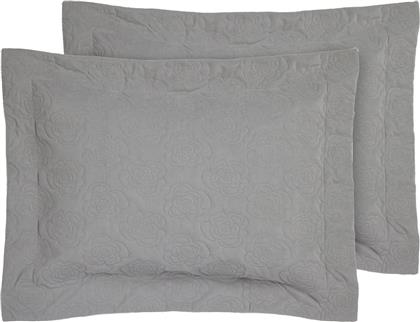 ΖΕΥΓΟΣ ΜΑΞΙΛΑΡΟΘΗΚΕΣ MICROFIBER 50X70+8ΕΚ. HAPPY 0287 GREY (ΥΦΑΣΜΑ: MICROFIBER, ΧΡΩΜΑ: ΓΚΡΙ) - - 533400000287 DAS HOME
