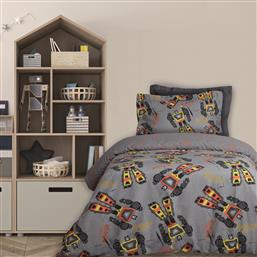 ΣΕΤ ΠΑΠΛΩΜΑΤΟΘΗΚΗ ΒΑΜΒΑΚΕΡΗ ΜΟΝΗ 160X240ΕΚ. KID LINE 4974 GREY (ΥΦΑΣΜΑ: ΒΑΜΒΑΚΙ 100%, ΧΡΩΜΑ: ΓΚΡΙ) - - 406009104974 DAS KIDS