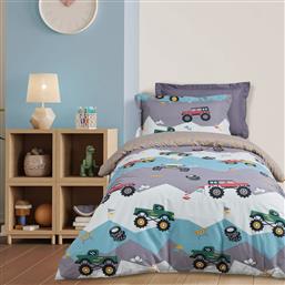 ΣΕΤ ΣΕΝΤΟΝΙΑ POLYCOTTON ΜΟΝΑ 170X260ΕΚ. KID LINE 4926 ΠΡΑΣΙΝΟ-ΓΚΡΙ (ΤΥΠΟΣ ΚΑΤΩΣΕΝΤΟΝΟΥ: ΧΩΡΙΣ ΛΑΣΤΙΧΟ, ΧΡΩΜΑ: ΓΚΡΙ, ΥΦΑΣΜΑ: 70% ΒΑΜΒΑΚΙ-30% POLYESTER) - - 502109104926 DAS KIDS