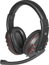 HEADSET WITH MICROPHONE WARHEAD G-160 BLACK AND RED DEFENDER από το PUBLIC