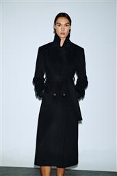 ΜΑΚΡΥ ΜΑΛΛΙΝΟ ΠΑΛΤΟ ΜΕ ΖΩΝΗ - ΜΑΥΡΟ DEJAVU