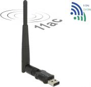 12462 USB 2.0 DUAL BAND WLAN AC/A/B/G/N STICK 433 + 150 MBPS WITH EXTERNAL ANTENNA DELOCK