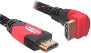 82686 HIGH SPEED HDMI WITH ETHERNET CABLE MALE ANGLED - MALE STRAIGHT 2M DELOCK