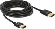 84775 CABLE HDMI WITH ETHERNET - HDMI-A M > HDMI-A M 3D 4K 4.5 M SLIM HIGH QUALITY DELOCK