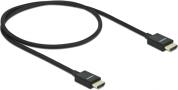 85383 COAXIAL HIGH SPEED HDMI CABLE 48 GBPS 8K 60 HZ BLACK 0.5 M DELOCK