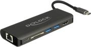 87721 USB TYPE-C 3.1 DOCKING STATION HDMI 4K 30 HZ, GIGABIT LAN AND USB PD FUNCTION DELOCK