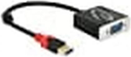 ΑΝΤΑΠΤΟΡΑΣ USB 3.0 ΣΕ VGA 62738 20 CM ΜΑΥΡΟ DELOCK