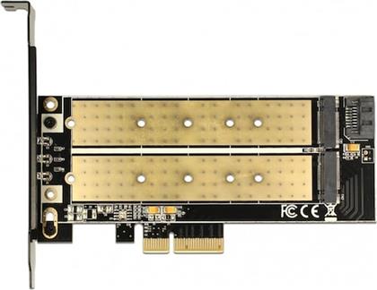 CONTROLLER PCIE-CARD X4 TO M2 KEYB + NVME M.2 KEYM LOWPROFILE DELOCK