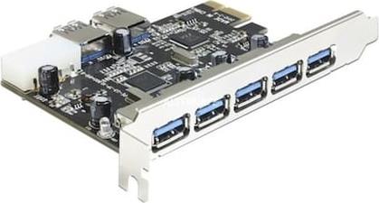 CONTROLLER PCIE PCI EXPRESS CARD 5X EXTERNAL +2X INTERNAL USB3.0 DELOCK από το PUBLIC